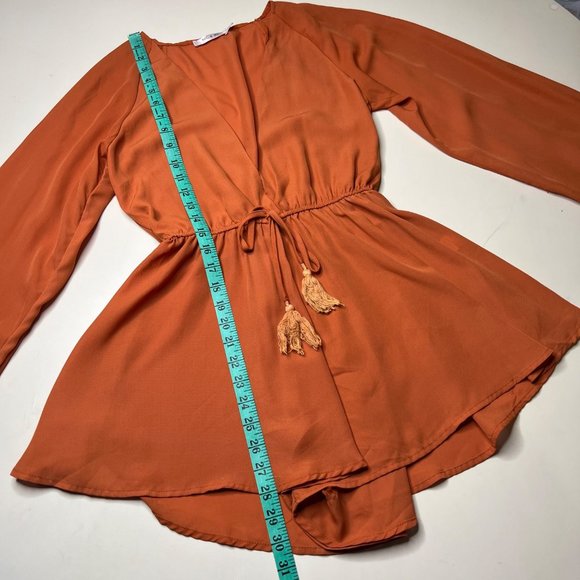 NIC & JO Orange Long Sleeves Jumpsuit size S - Picture 8 of 12